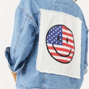 Americana denim jacket - size medium- fantastic fawn